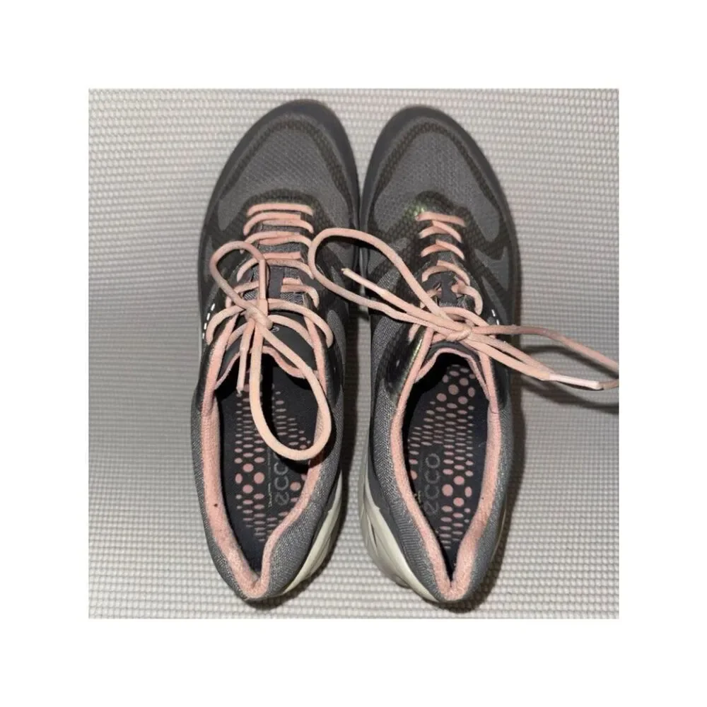 Ecco Biom Fjuel Racer Green Gray Peach Athletic Shoes Sneakers Women’s Size 10